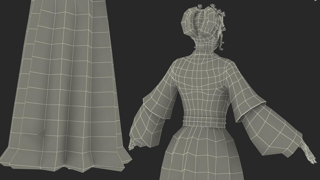 3D Traditional Chinese Woman Rigged for Cinema 4D