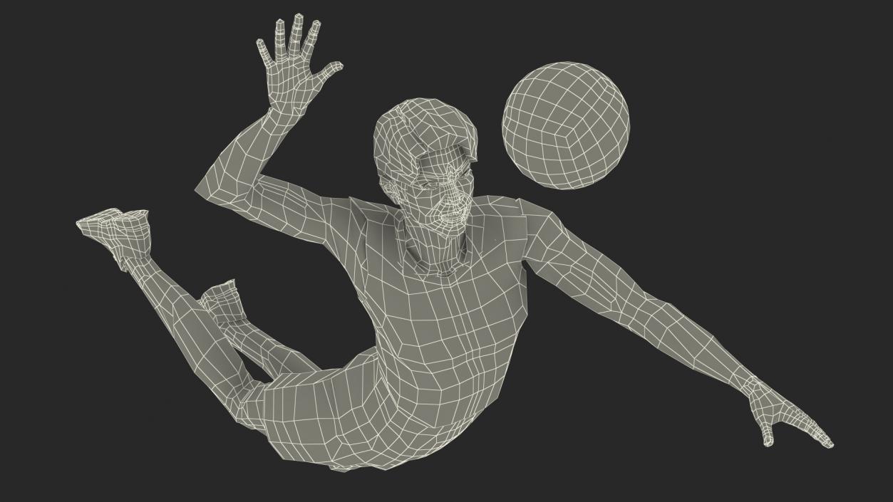 3D model Chinese Volleyball Player With Ball