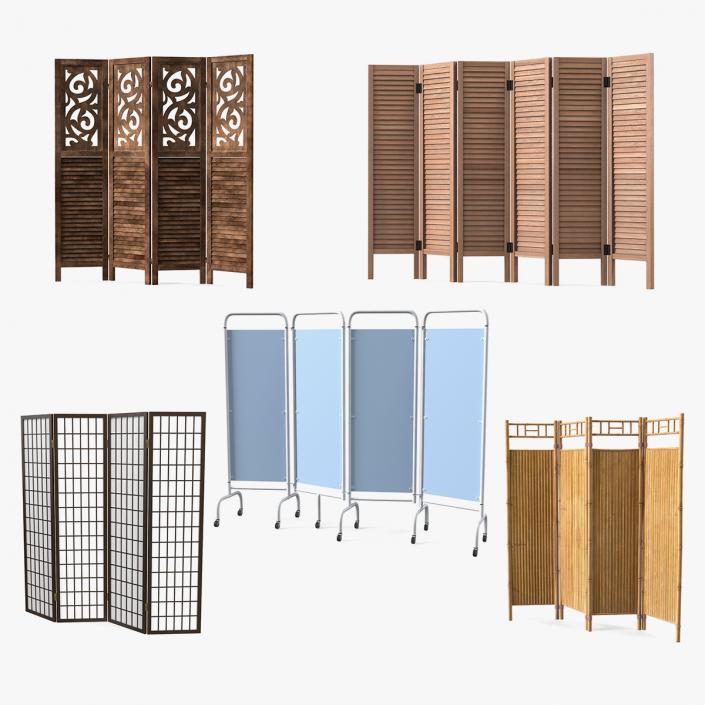 3D Folding Screens Collection 3 model