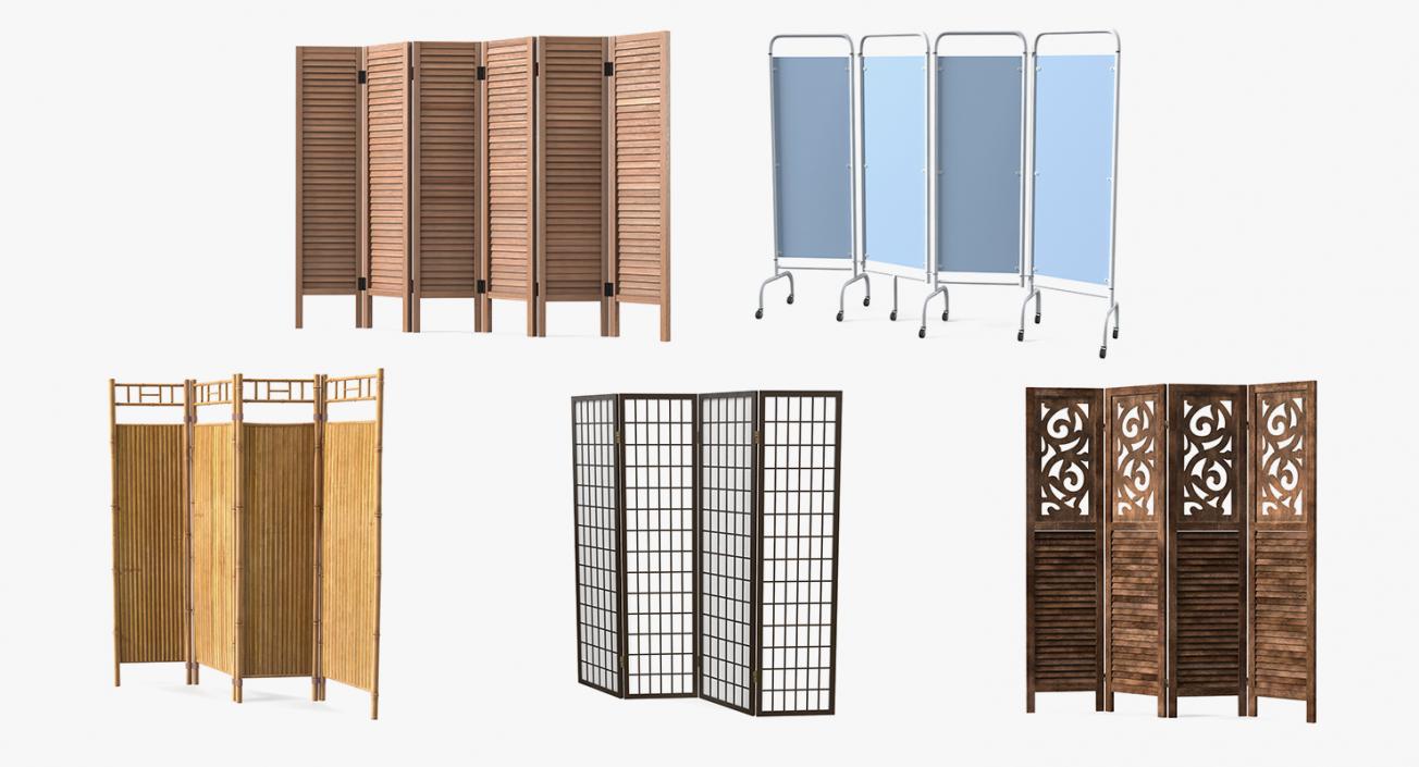 3D Folding Screens Collection 3 model