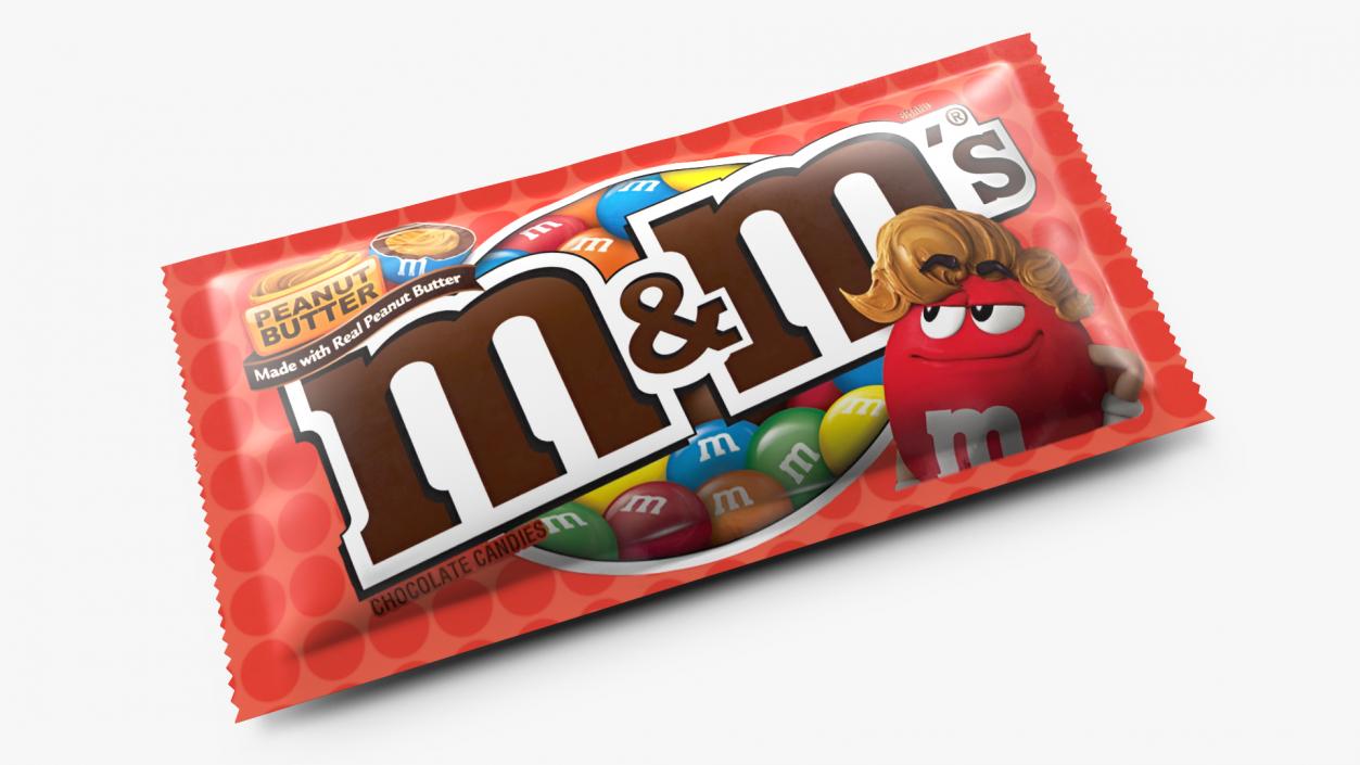 3D Candy Package M and Ms Red