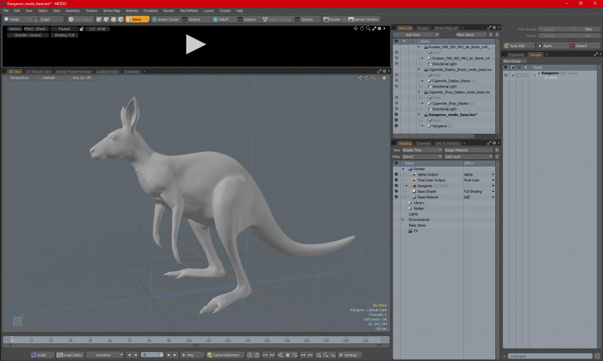 3D model Kangaroo