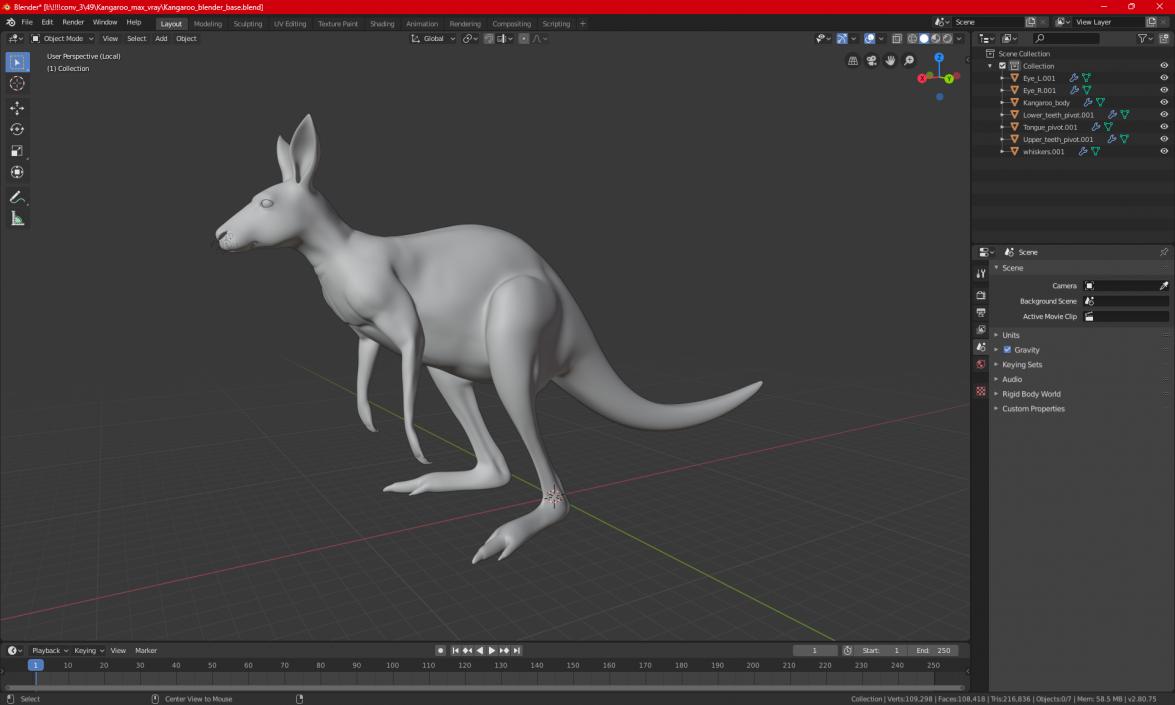 3D model Kangaroo