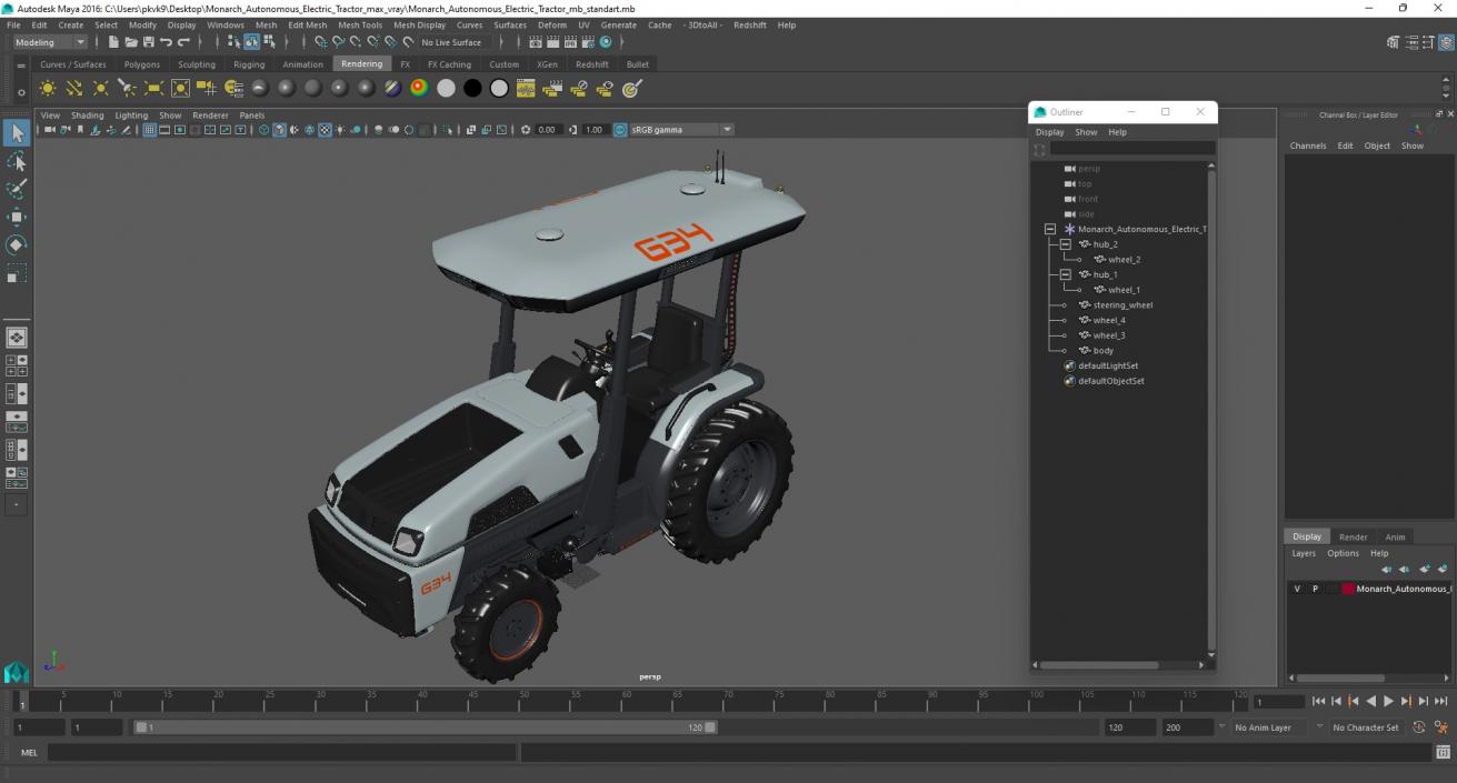 3D model Monarch Autonomous Electric Tractor