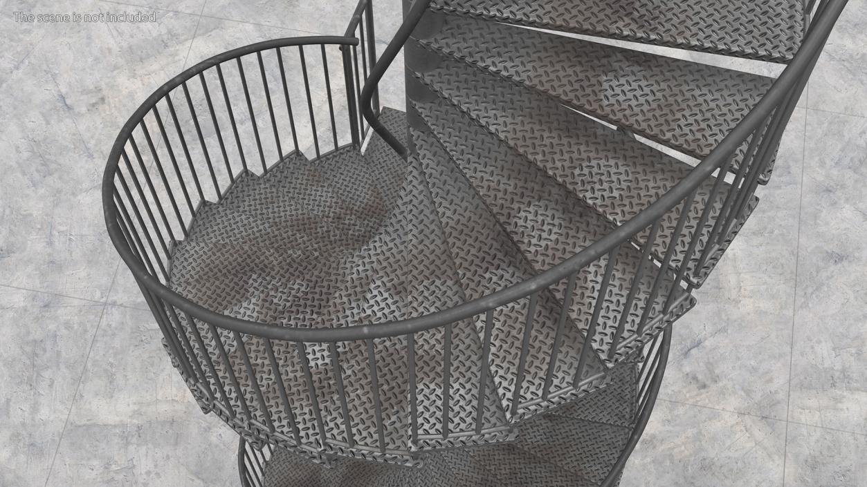 3D Spiral Fire Escape Stairs Collection