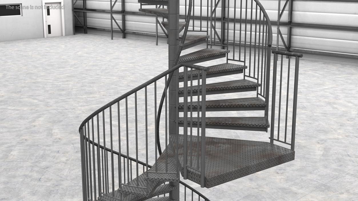 3D Spiral Fire Escape Stairs Collection