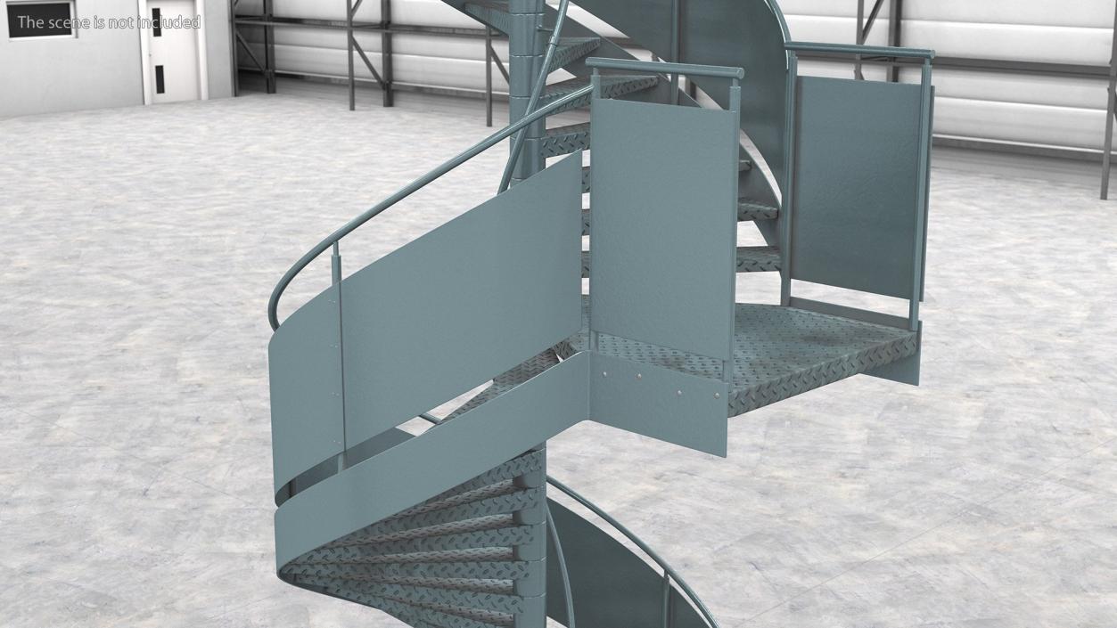 3D Spiral Fire Escape Stairs Collection