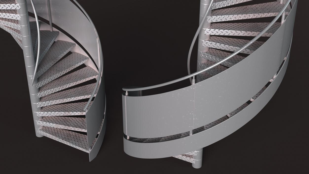 3D Spiral Fire Escape Stairs Collection