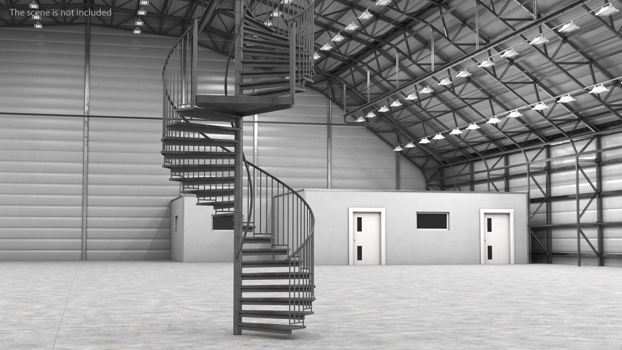 3D Spiral Fire Escape Stairs Collection