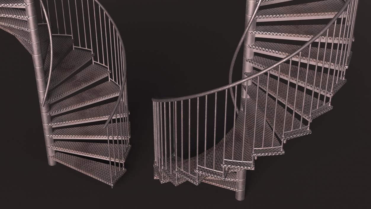 3D Spiral Fire Escape Stairs Collection