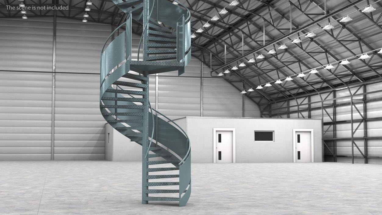 3D Spiral Fire Escape Stairs Collection