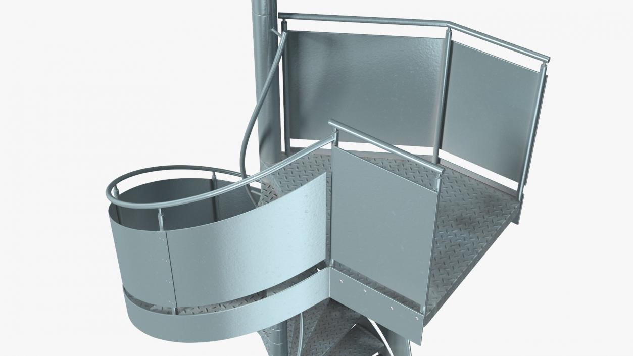 3D Spiral Fire Escape Stairs Collection