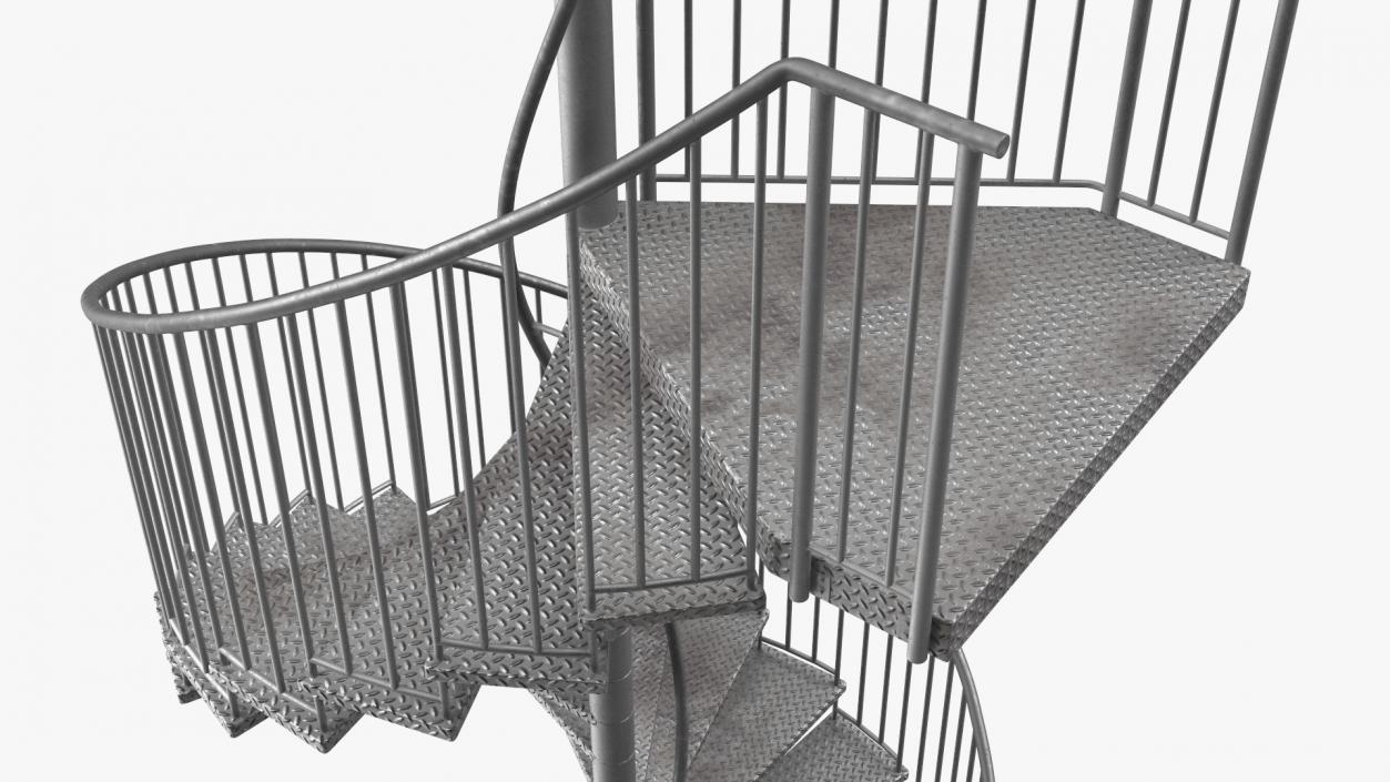 3D Spiral Fire Escape Stairs Collection