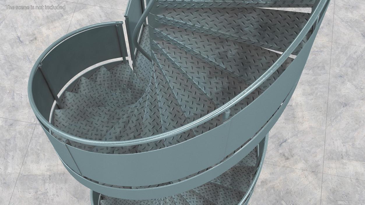 3D Spiral Fire Escape Stairs Collection