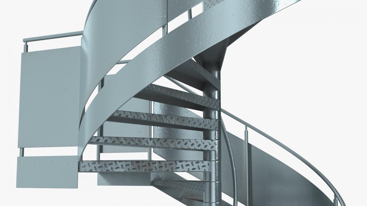 3D Spiral Fire Escape Stairs Collection