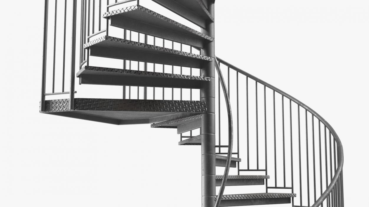 3D Spiral Fire Escape Stairs Collection