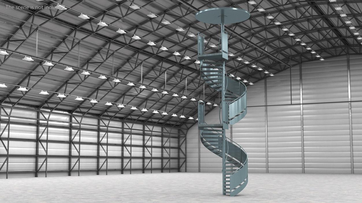 3D Spiral Fire Escape Stairs Collection