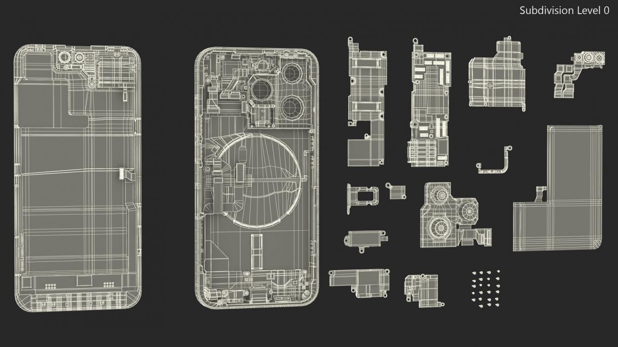 iPhone 14 Pro Fully Disassembled 3D