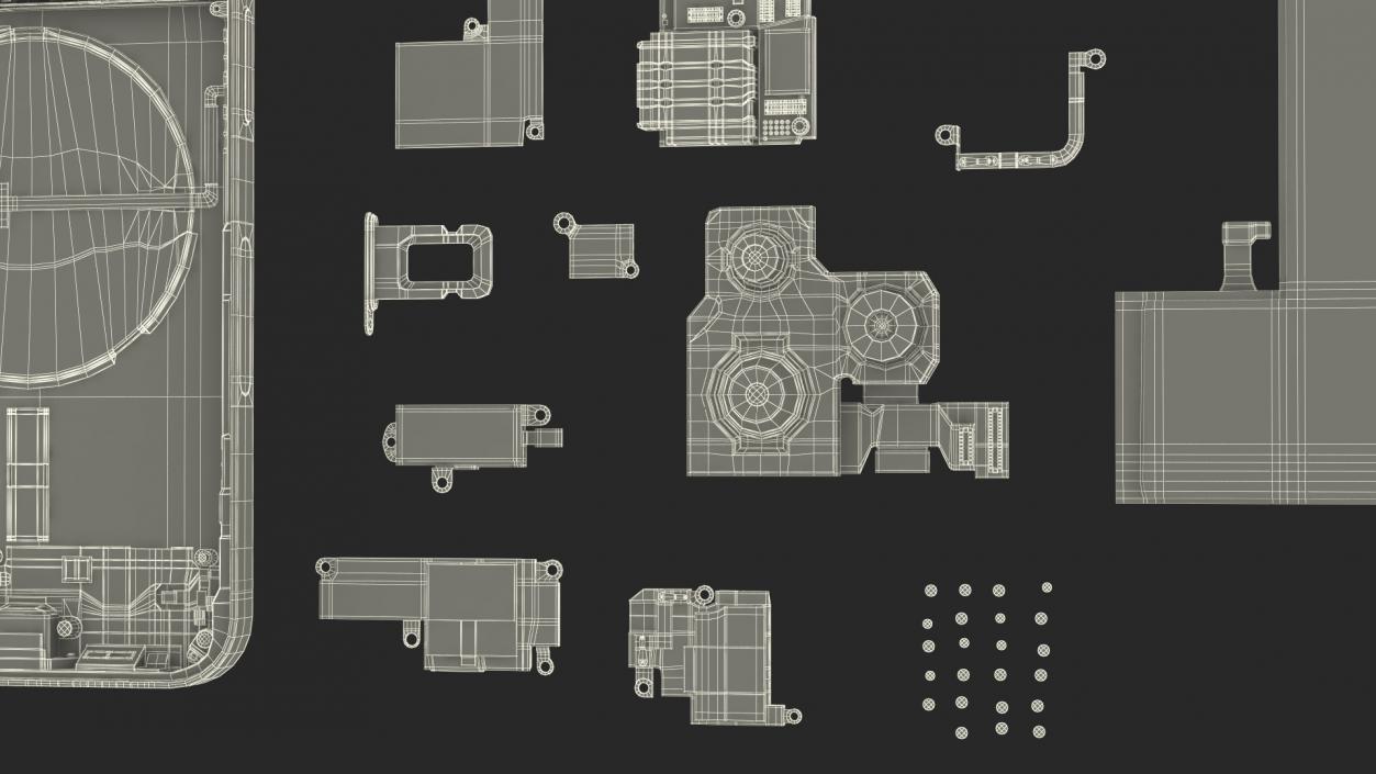 iPhone 14 Pro Fully Disassembled 3D