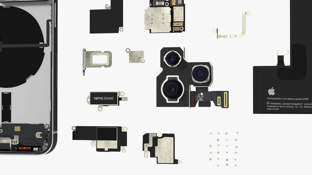 iPhone 14 Pro Fully Disassembled 3D