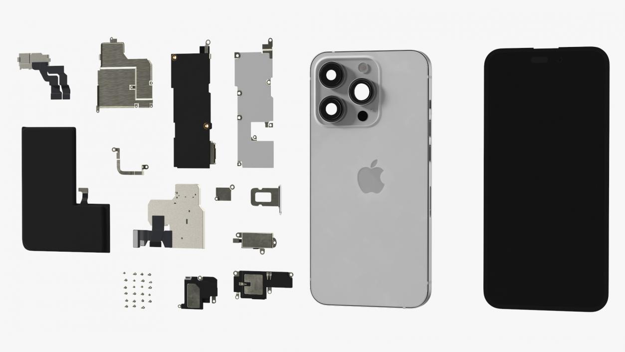 iPhone 14 Pro Fully Disassembled 3D