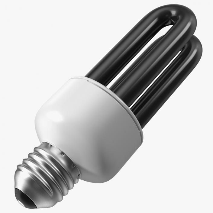 3D model Ubend Ultraviolet Fluorescent Light Bulb