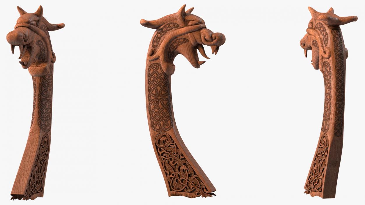 3D Viking Ship Dragon Head model