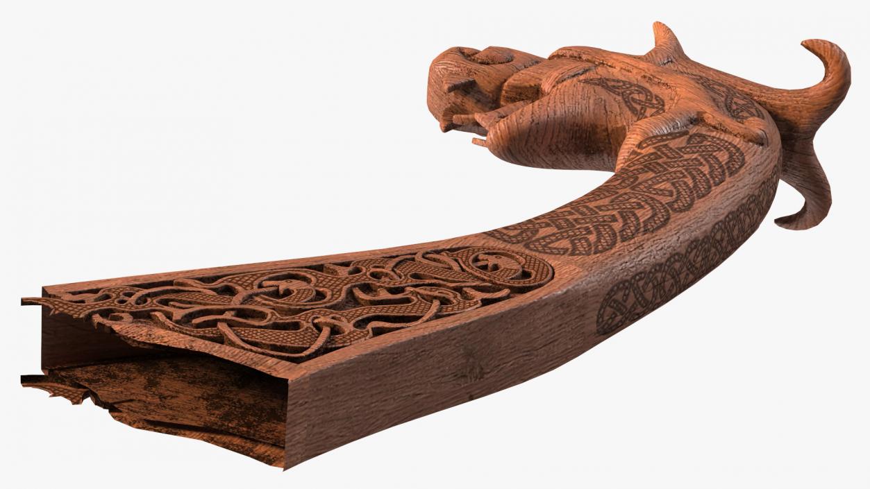 3D Viking Ship Dragon Head model