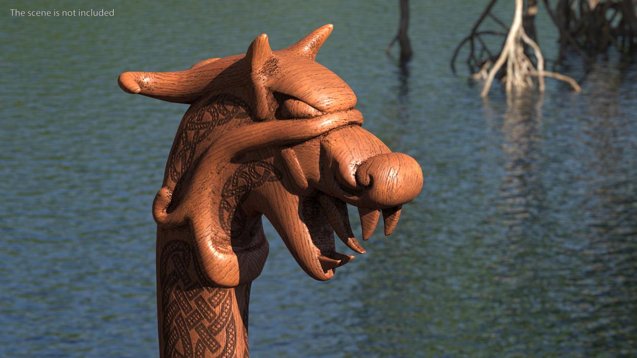 3D Viking Ship Dragon Head model