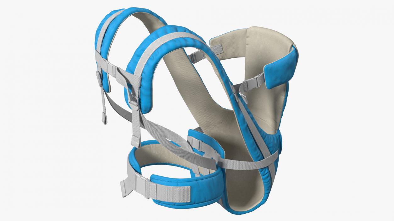 3D Child Carrier 3 in 1 Blue Straight Position model