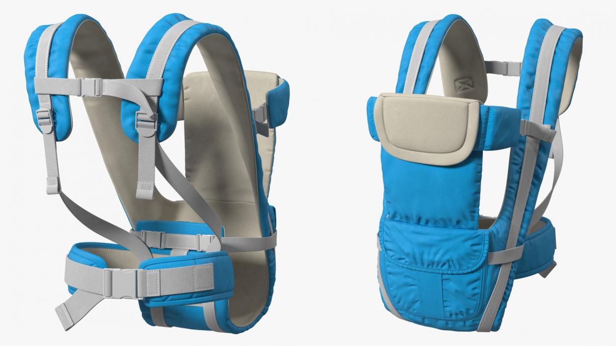 3D Child Carrier 3 in 1 Blue Straight Position model