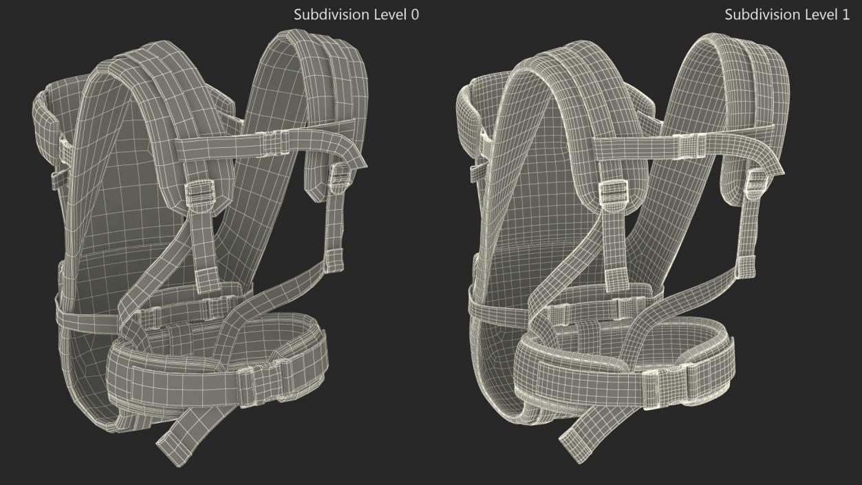 3D Child Carrier 3 in 1 Blue Straight Position model