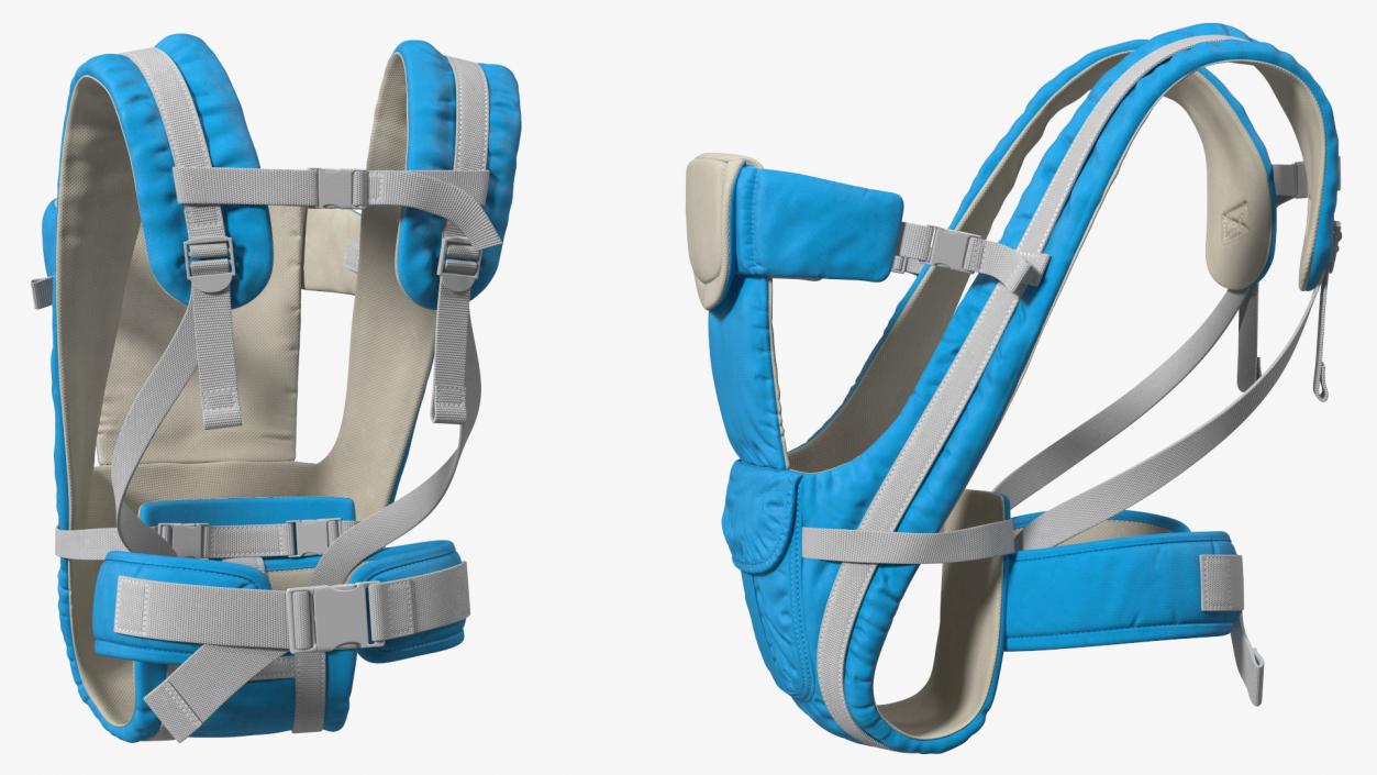 3D Child Carrier 3 in 1 Blue Straight Position model