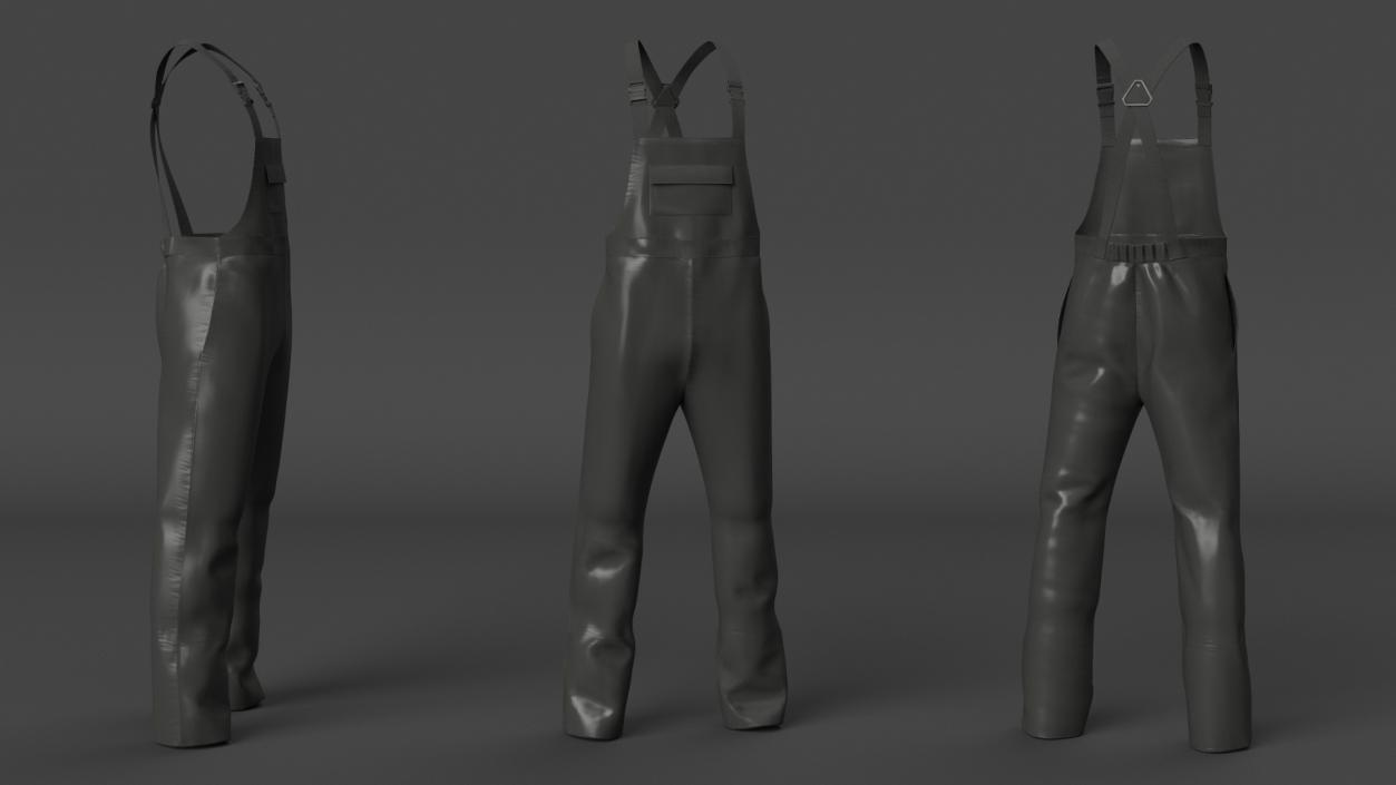 3D Unisex Black Rain Overalls