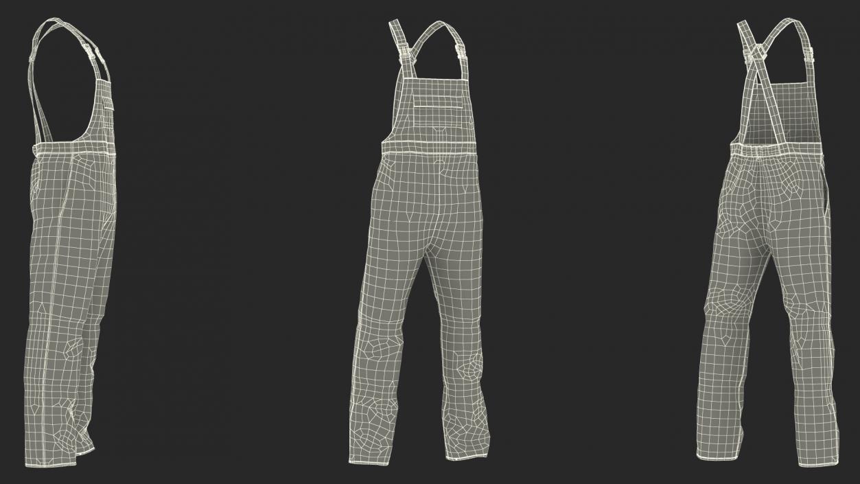 3D Unisex Black Rain Overalls