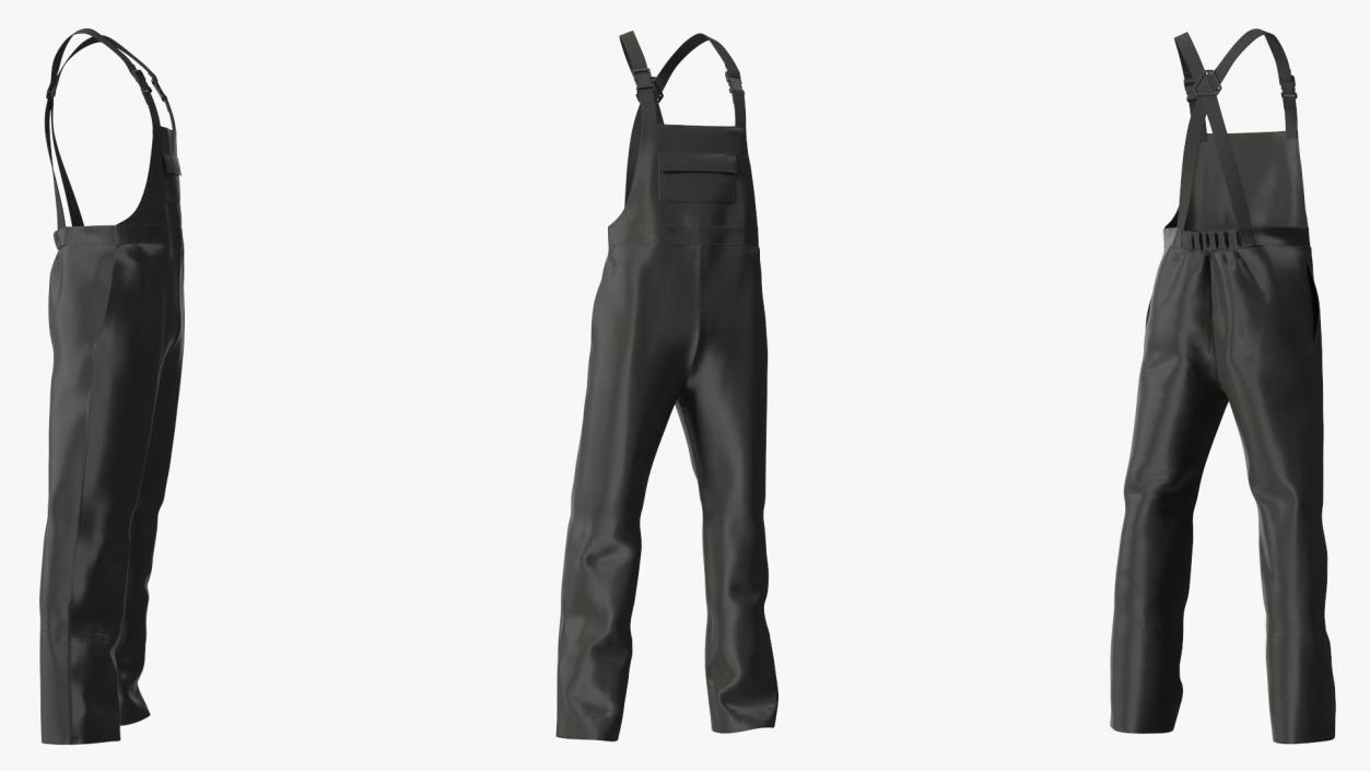 3D Unisex Black Rain Overalls