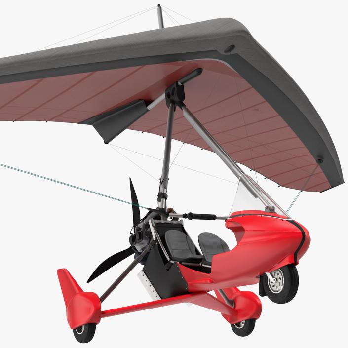 3D Tandem Ultralight Trike model