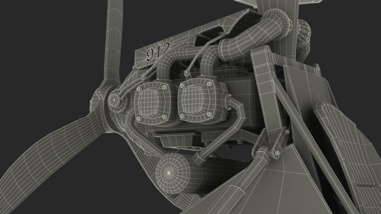 3D Tandem Ultralight Trike model