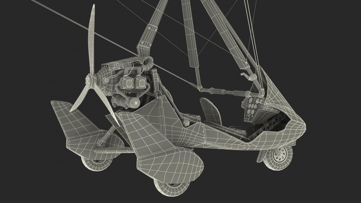 3D Tandem Ultralight Trike model