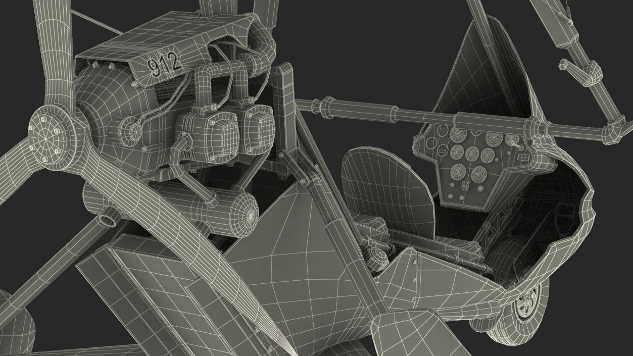 3D Tandem Ultralight Trike model