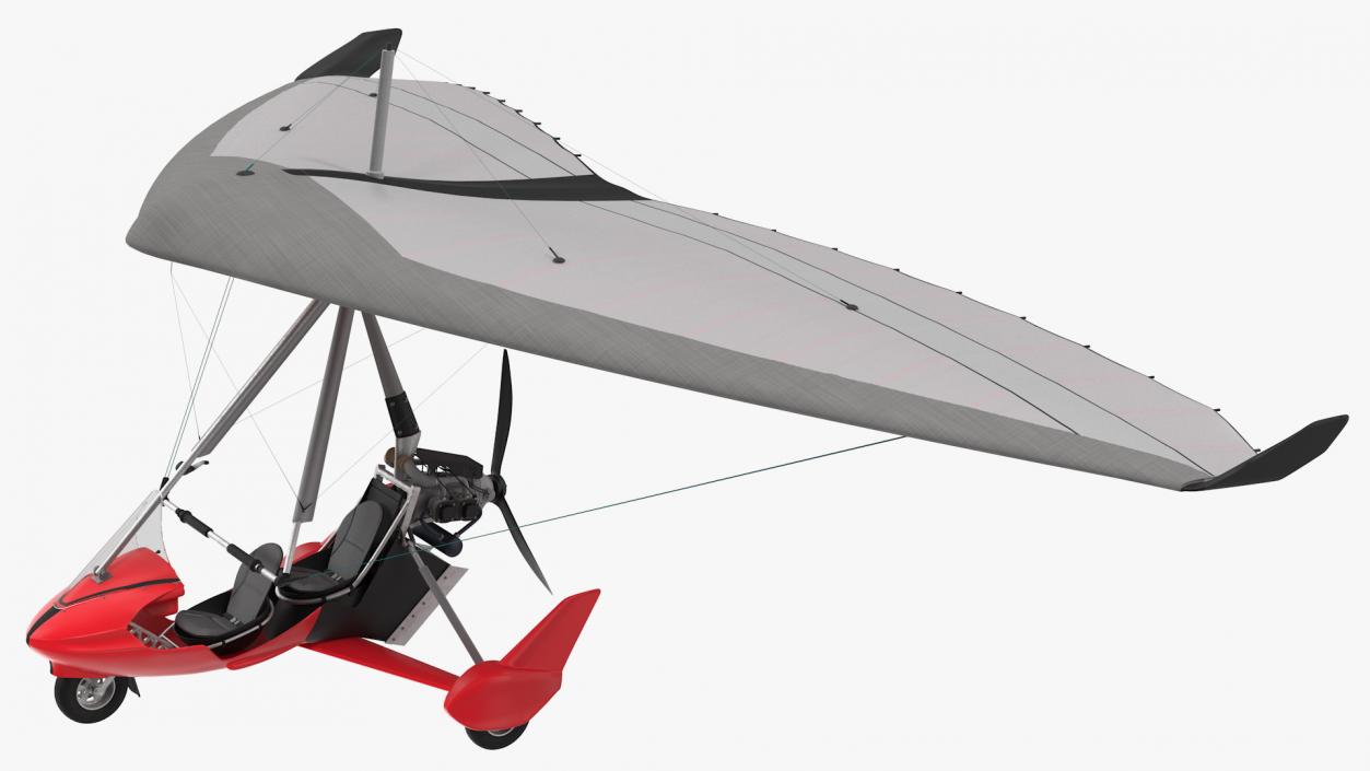 3D Tandem Ultralight Trike model