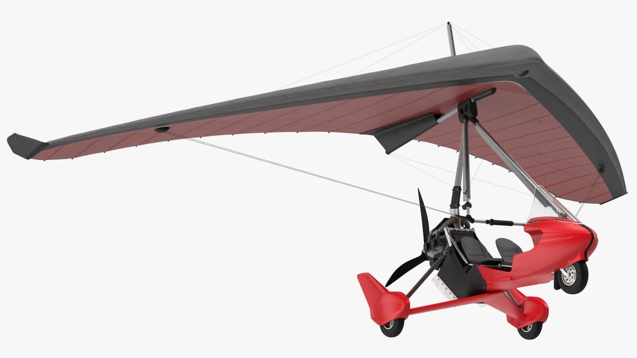 3D Tandem Ultralight Trike model