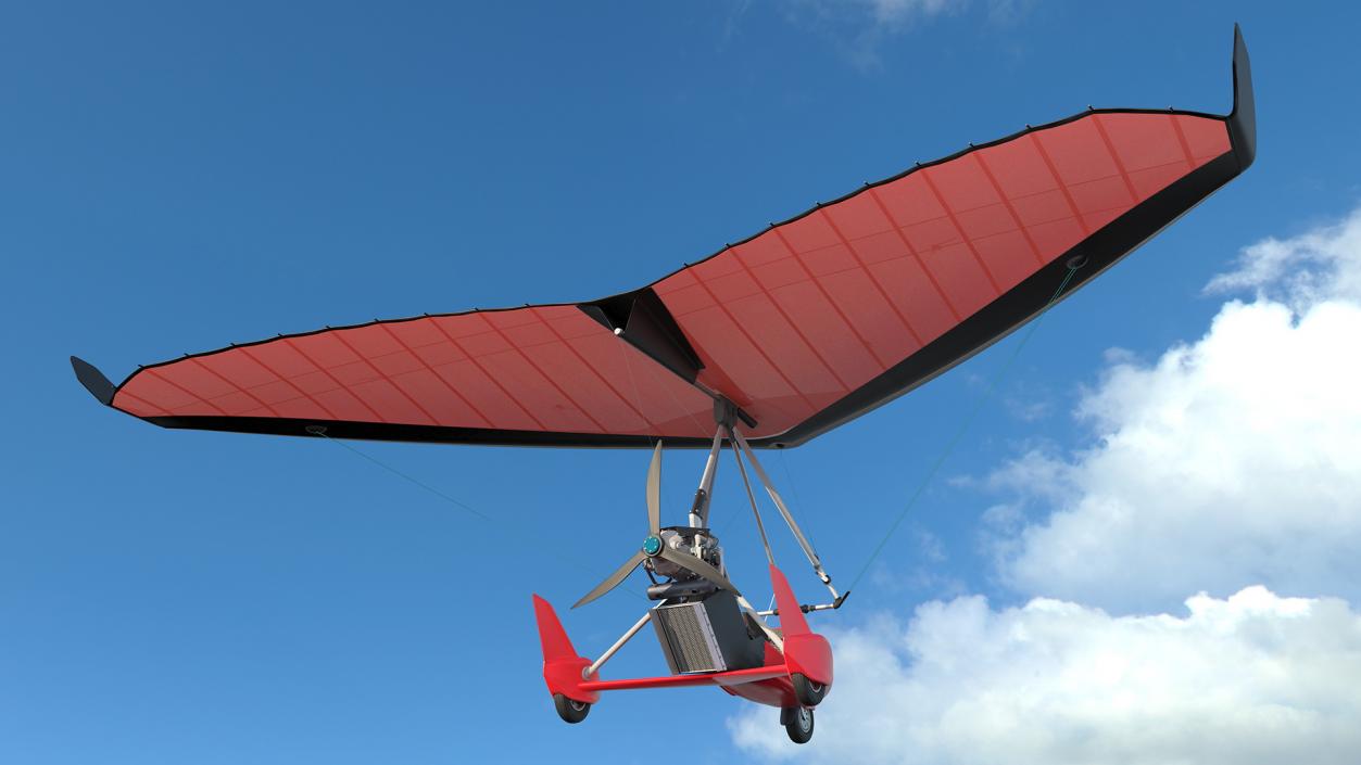 3D Tandem Ultralight Trike model