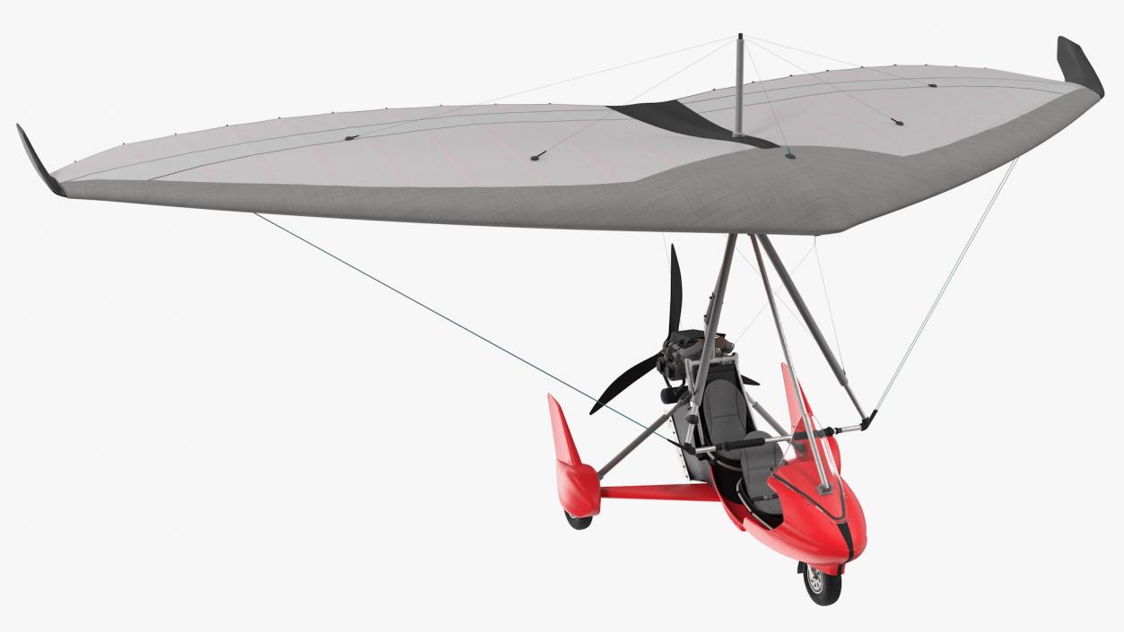 3D Tandem Ultralight Trike model