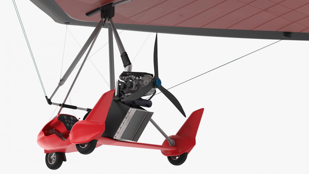 3D Tandem Ultralight Trike model