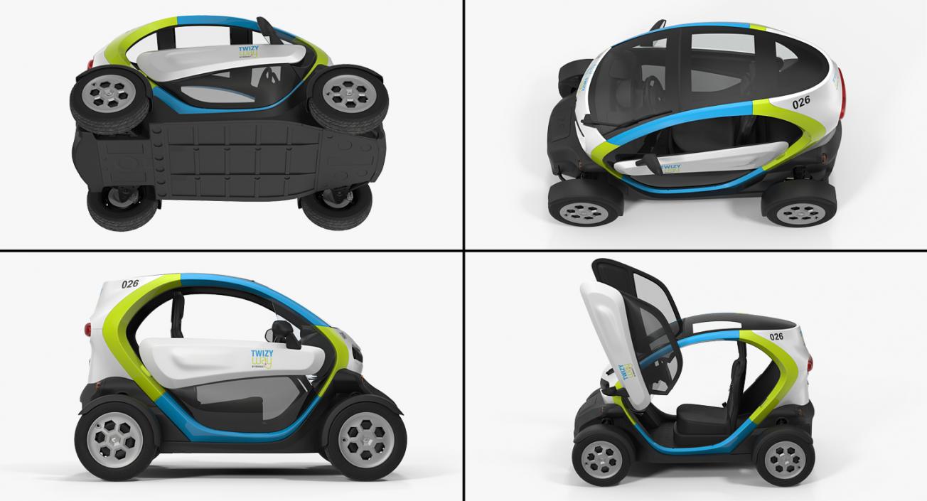 3D model Renault Twizy 2018 Rigged