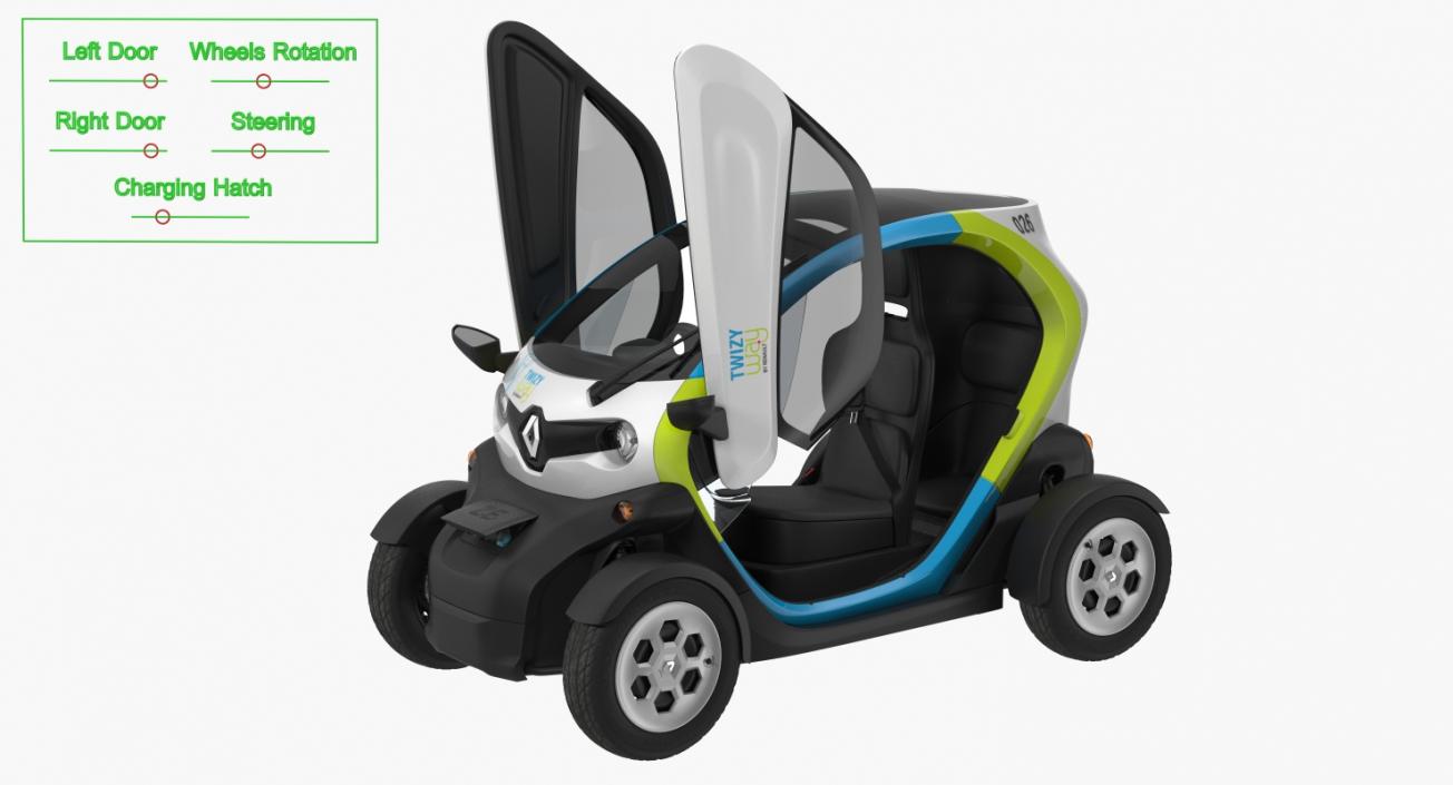 3D model Renault Twizy 2018 Rigged