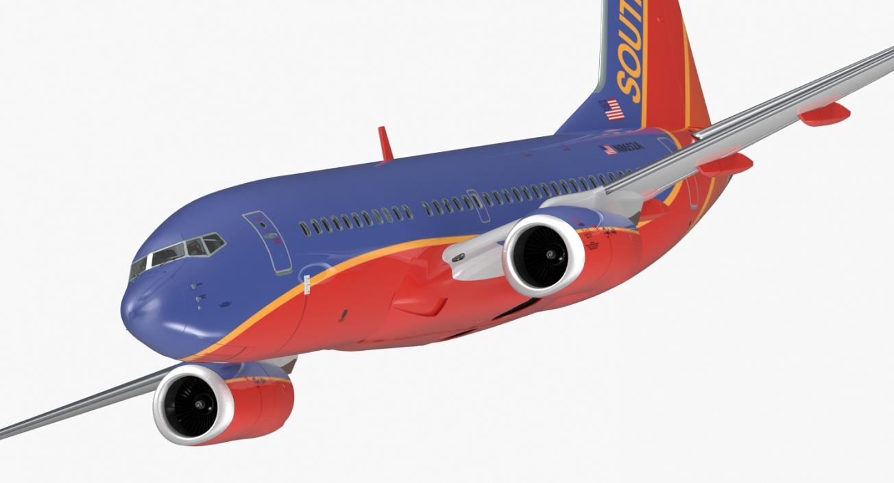 Boeing 737-700 with Interior Southwest Airlines 3D