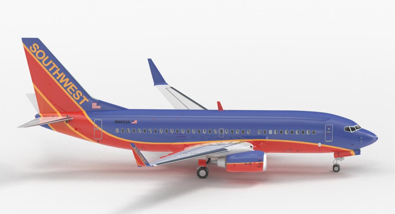 Boeing 737-700 with Interior Southwest Airlines 3D