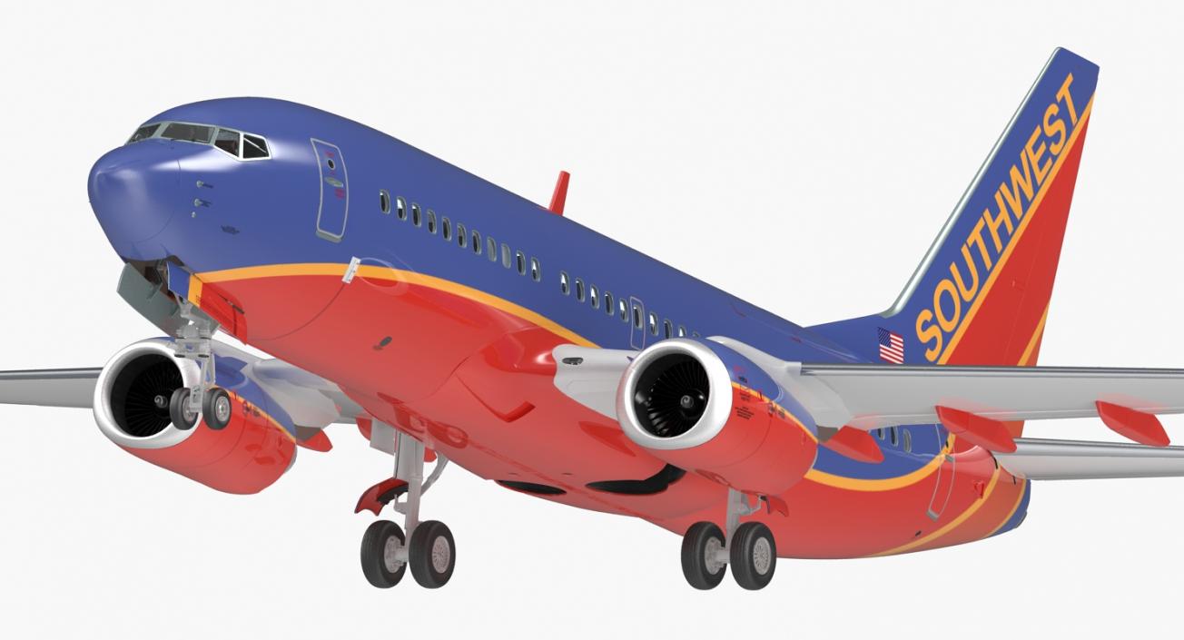 Boeing 737-700 with Interior Southwest Airlines 3D